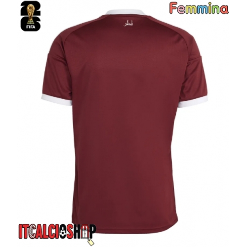 Qatar Prima Maglia Femmina Mondiali 2026 Manica Corta